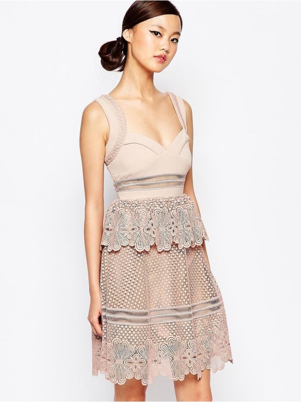 NWT- self- portrait Lace Fit-and-Flare Women's Dress
